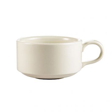 CAC China SMG-13 13 Oz. American White 4-1/4" Ceramic Stacking Cup