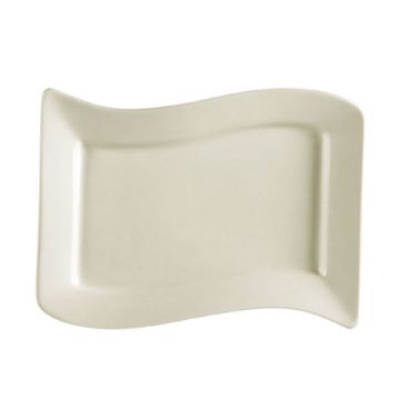 CAC China SOH-13 12" Soho Rectangular Platter, American White