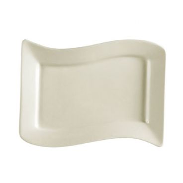 CAC China SOH-34 9" Soho Rectangular Platter, American White