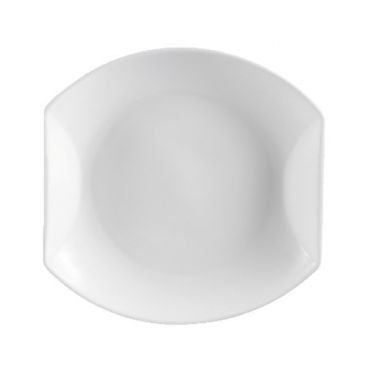 CAC China STU-12 9" Porcelain Studio Deep Oval Platter, Bone White