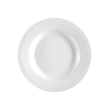 CAC China TGO-120 22 Oz. Porcelain Tango Pasta Bowl, Bone White