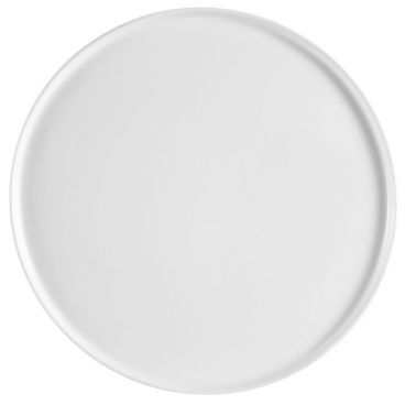 CAC China PP-1 14" Porcelain Super White Coupe Pizza Plate With Edge