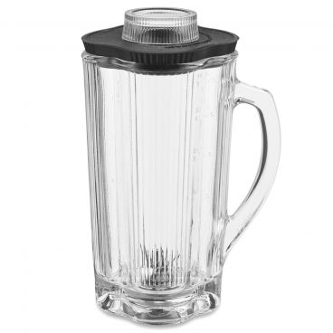 Waring CAC32 Clear 40 oz Capacity Glass Blender Container With Blade Assembly And Lid For CB15 And CB10 Series Blenders
