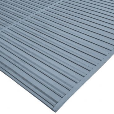 Cactus Mat 1631R-4_GRAY Ni-Rib Gray 4 ft x 60 ft Solid Reversible Nitrile Rubber Safety Runner Mat Roll, 1/4" Thick