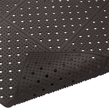 Cactus Mat 1640R-C4 REVERS-a-MAT Black 4 ft x 30 ft Reversible Molded Rubber Anti-Fatigue Safety Runner Mat Roll, 3/8" Thick