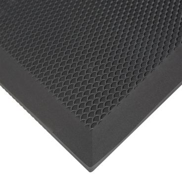Cactus Mat 2200-23 Black VIP Black Cloud 2 ft x 3 ft Grease-Proof Rubber Anti-Fatigue Solid Top Floor Mat, 3/4" Thick