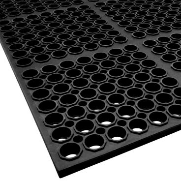 Cactus Mat 3520-C3 VIP Floormate Black 29" x 39" Heavy-Duty Rubber Anti-Slip Anti-Fatigue Floor Mat, 7/8" Thick