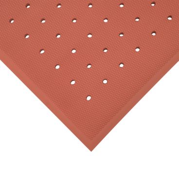 Cactus Mat 5000-R35 Red VIP Red Cloud 3 ft x 5 ft Grease-Proof Rubber Anti-Fatigue Floor Mat With Drainage Holes, 3/4" Thick
