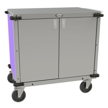 Cadco CC-LUC-L7 41 5/16" Purple Mobile Stainless Steel Locking Utility Cart