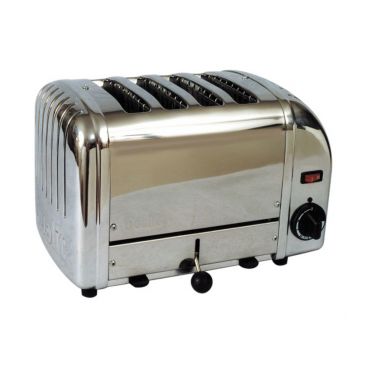 Cadco CTS-4(220) 13-1/2" Stainless Steel Standard Toaster w/ Four Slots, 220 Volts