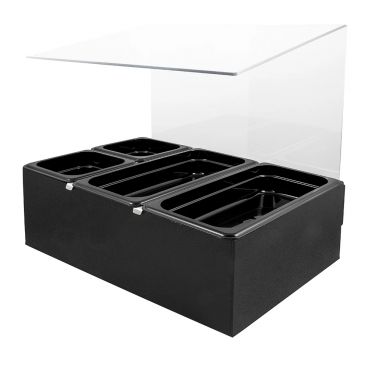 Cal-Mil 1102 Classic Condiment Bar with Sneeze Guard - 20 1/2" x 12 3/4" x 19 3/4"