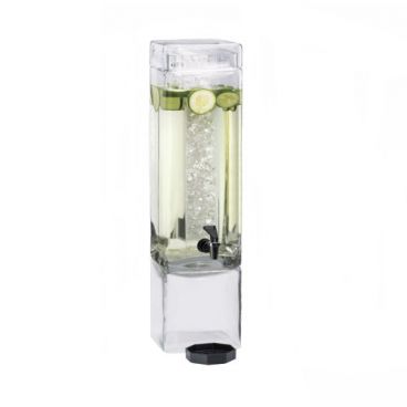 Cal-Mil 1112-3AINF Square 3 Gallon 26 1/2" x 7" x 9" Infusion Acrylic Beverage Dispenser