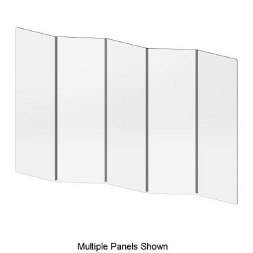 Cal-Mil 22144-72 Single Clear 72" High x 24" Wide Acrylic Modular Room Partition Panel with Memory Hinge