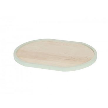 Cal-Mil 22379-1622-107 Hudson Collection 1” x 16” x 22” Matcha Green Colored Rim Serving Tray