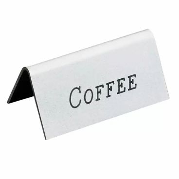 Cal-Mil 228-1-010 Silver Coffee Beverage Tent - 3" x 1" x 1 1/2"