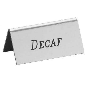 Cal-Mil 228-2-010 Silver Decaf Beverage Tent - 3" x 1" x 1 1/2"