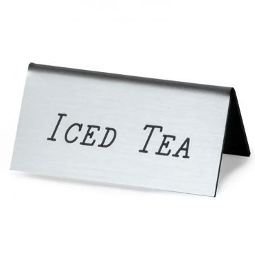 Cal-Mil 228-5-010 Silver Iced Tea Beverage Tent - 3" x 1" x 1 1/2"
