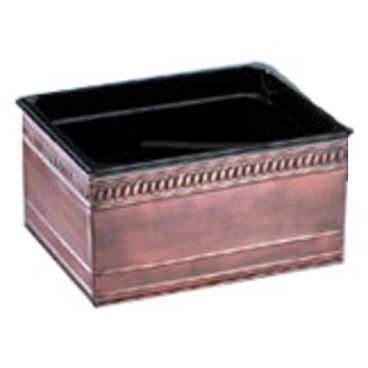 Cal-Mil 475-10-51 Copper Colored 12" x 10" Stainless Steel Ice Housing With Removable Polycarbonate Pan