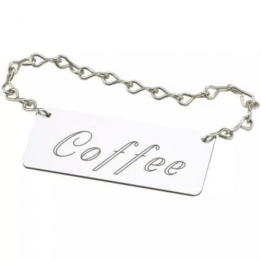 Cal-Mil 618-1 Silver "Coffee" Urn Chain Sign