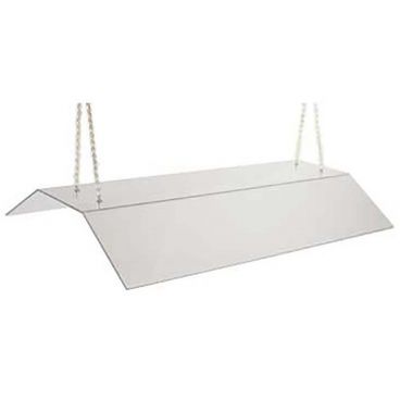 Cal-Mil 774-S Suspended Double-Face 72" Wide Acrylic Sneezeguard With Chain And Mounting Hardware