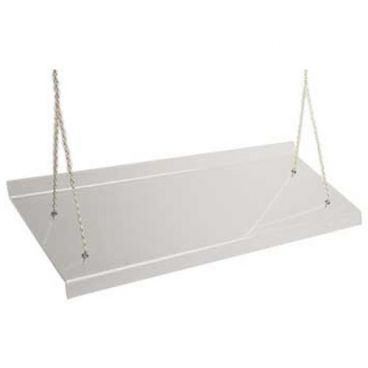 Cal-Mil 778-S Suspended Single-Face 72" Wide Acrylic Sneezeguard With Chain And Mounting Hardware