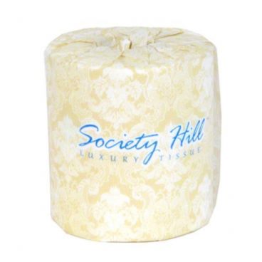 Society Hill SCH5000 2-Ply Bathroom Tissue 4.5" x 3", 500 Sheets per Roll