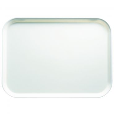 Cambro 1418148 White 14 Inch x 18 Inch Rectangular Fiberglass Camtray Cafeteria Serving Tray