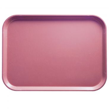 Cambro 1418409 Blush 14 Inch x 18 Inch Rectangular Fiberglass Camtray Cafeteria Serving Tray