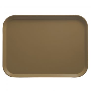 Cambro 1418513 Bayleaf Brown 14 Inch x 18 Inch Rectangular Fiberglass Camtray Cafeteria Serving Tray