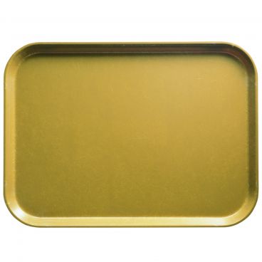 Cambro 1418514 Earthen Gold 14 Inch x 18 Inch Rectangular Fiberglass Camtray Cafeteria Serving Tray