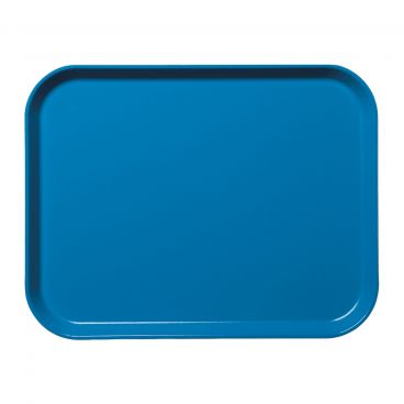 Cambro 1418CL142 Blue 14 Inch x 18 Inch Rectangular Fiberglass Camlite Tray