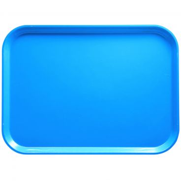 Cambro 1520105 Horizon Blue 15 Inch x 20 1/4 Inch Rectangular Fiberglass Camtray Cafeteria Serving Tray