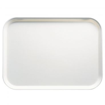 Cambro 1520148 White 15 Inch x 20 1/4 Inch Rectangular Fiberglass Camtray Cafeteria Serving Tray