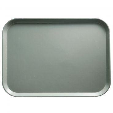 Cambro 2025107 Pearl Gray 20 3/4 Inch x 25 9/16 Inch Rectangular Low Profile Rim Fiberglass Camtray Cafeteria Serving Tray