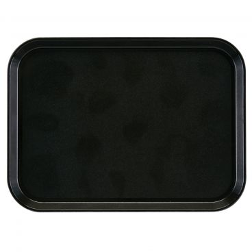 Cambro 2025110 Black 20 3/4 Inch x 25 9/16 Inch Rectangular Low Profile Rim Fiberglass Camtray Cafeteria Serving Tray