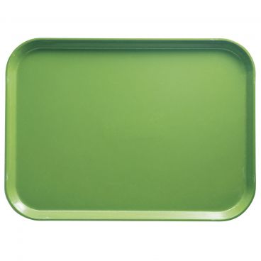 Cambro 2025113 Limeade 20 3/4 Inch x 25 9/16 Inch Rectangular Low Profile Rim Fiberglass Camtray Cafeteria Serving Tray
