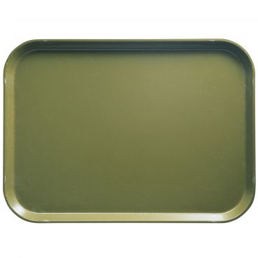 Cambro 2025428 Olive Green 20 3/4 Inch x 25 9/16 Inch Rectangular Low Profile Rim Fiberglass Camtray Cafeteria Serving Tray