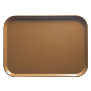 Cambro 2025508 Suede Brown 20 3/4 Inch x 25 9/16 Inch Rectangular Low Profile Rim Fiberglass Camtray Cafeteria Serving Tray