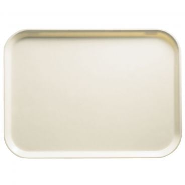 Cambro 2025538 Cottage White 20 3/4 Inch x 25 9/16 Inch Rectangular Low Profile Rim Fiberglass Camtray Cafeteria Serving Tray