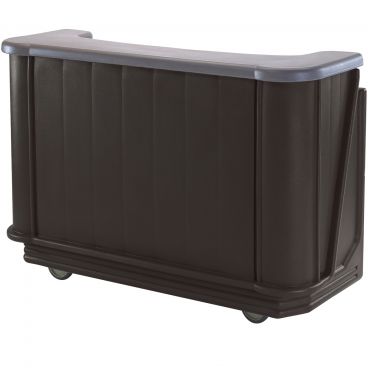 Cambro BAR650CP420 Black and Granite Gray Cambar 67.5 Inch Standard Style Basic Portable Bar with Cold Plate