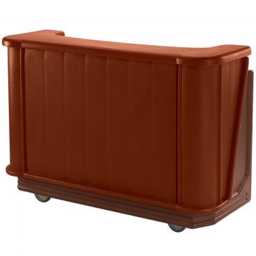Cambro BAR650PMT189 Two Tone Brown Mahogany Cambar 67.5 Inch Standard Style Post Mix System w/ Water Tank Portable Bar