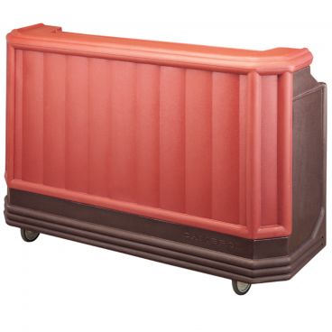 Cambro BAR730CP189 Two Tone Brown Mahogany Cambar 72.75 Inch Standard Style Basic Portable Bar with Cold Plate
