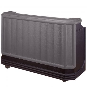 Cambro BAR730CP420 Black and Granite Gray Cambar 72.75 Inch Standard Style Basic Portable Bar with Cold Plate