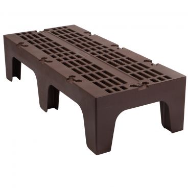 Cambro DRS480131 Dark Brown S Series Slotted 48" x 12" x 21" Dunnage Rack