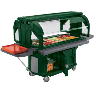 Cambro VBRU5519 Kentucky Green Ultra Series 5 Foot Versa Food Bar with Standard Casters and Storage