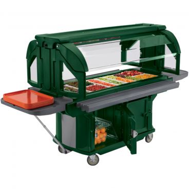 Cambro VBRUHD6519 Kentucky Green Ultra Series 6 Foot Versa Food Bar with Heavy Duty Casters and Storage