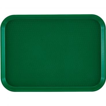 Cambro 1014119 Sherwood Green 10 5/8 Inch x 13 3/4 Inch Rectangular Fiberglass Camtray Cafeteria Serving Tray