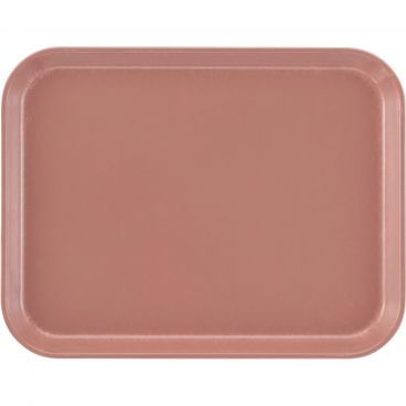 Cambro 1014409 Blush 10 5/8 Inch x 13 3/4 Inch Rectangular Fiberglass Camtray Cafeteria Serving Tray