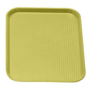 Cambro 1014FF108 Primrose Yellow 10 7/16 Inch x 13 9/16 Inch Rectangular Textured Polypropylene Fast Food Tray