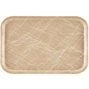 Cambro 1015214 Abstract Tan 10 1/8 Inch x 15 Inch Rectangular Fiberglass Camtray Tray Insert For 1520 Camtray